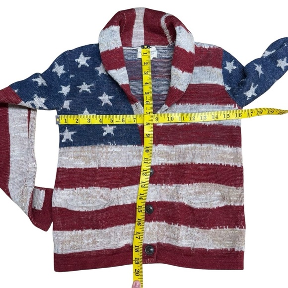 Denim & Supply Ralph Lauren American Flag Sweater Cardigan Size Medium Cotton - Picture 14 of 16